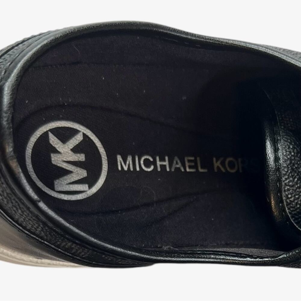 Michael Kors Womens MK City Sneakers SZ 9 Black Gray Low Top Lace Up Logo Shoes - Picture 12 of 12